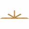 Ekena Millwork Saratoga Rough Sawn Timber Gable Bracket, Western Red Cedar, 96"W x 28"H x 4"D x 4"F, 7/12 Pitch GBW096X28X0404SAR00RWR - alternate 1